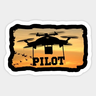 Drone Pilot Sunset Sticker